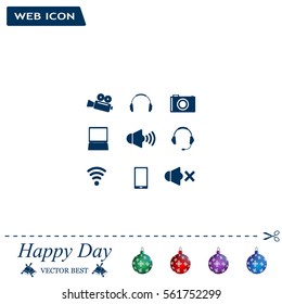 Movie symbols vector set