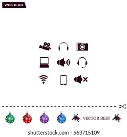 Movie symbols vector set