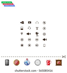 Movie symbols vector set