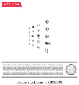 Movie symbols vector set