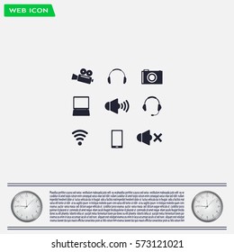 Movie symbols vector set