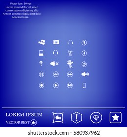Movie symbols vector set