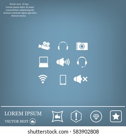 Movie symbols vector set