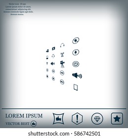 Movie symbols vector set
