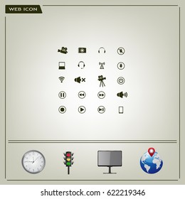 Movie symbols vector set