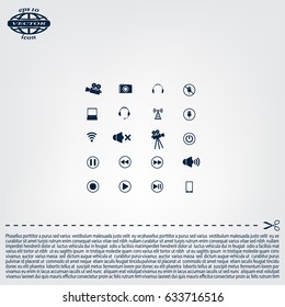 Movie symbols vector set
