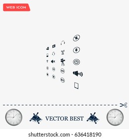 Movie symbols vector set