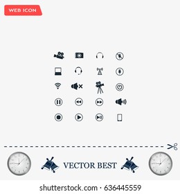 Movie symbols vector set
