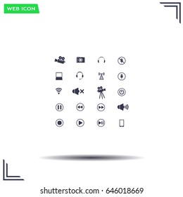 Movie symbols vector set