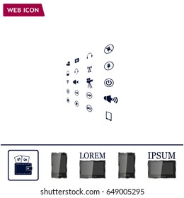 Movie symbols vector set