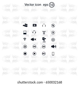 Movie symbols vector set