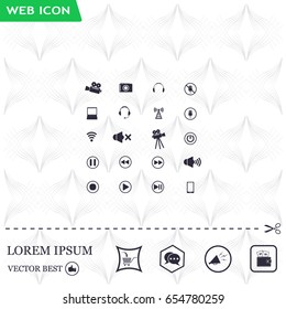 Movie symbols vector set