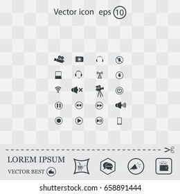 Movie symbols vector set