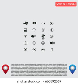Movie symbols vector set