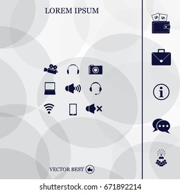 Movie symbols vector set