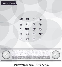 Movie symbols vector set