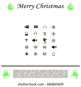 Movie symbols vector set