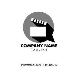 Movie Talk logo template design vector