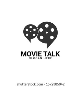 Movie Talk logo template design vector