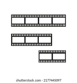 Movie tape. Edge frame. Vector illustration. Stock image.
