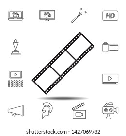 movie tape icon. Simple thin line, outline vector element of Cinema icons set for UI and UX, website or mobile application