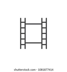 Movie tape outline icon. linear style sign for mobile concept and web design. Film strip simple line vector icon. Symbol, logo illustration. Pixel perfect vector graphics