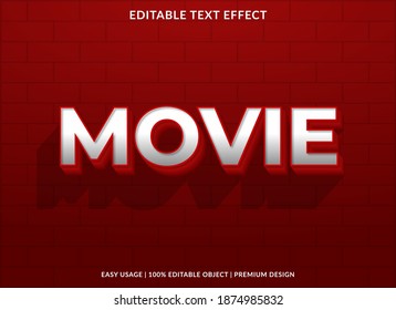 movie text effect with bold style use for business brand and logo 