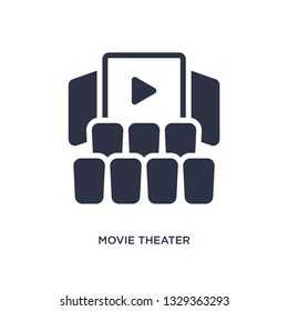 movie theater icon. Simple element illustration from cinema concept. movie theater editable symbol design on white background. Can be use for web and mobile.