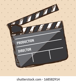 movie theater over dotted background vector illustration