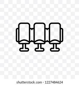 Movie Theater vector linear icon isolated on transparent background, Movie Theater transparency concept can be used for web and mobile