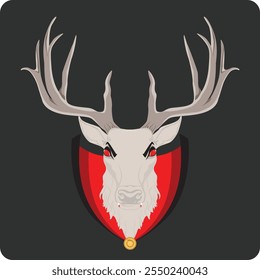 Movie themed front profile Deer head 002