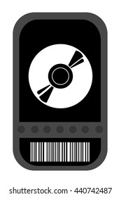 movie ticket cd icon , vector illustration
