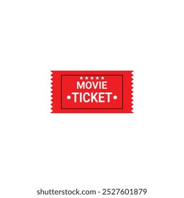 Movie Ticket, Cinema Ticket. Cinema, entertainment and movie ticket against white background. Paper, token and theatre customer proof of payment for film.