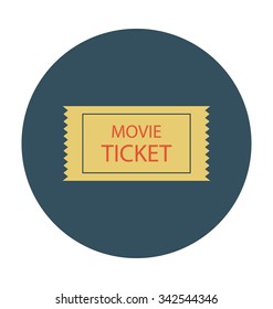 
Movie Ticket Colored Vector Icon
