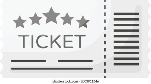Movie Ticket Concept, Show pass or voucher Vector Color Icon Design, Video blogger Symbol, photographer or videography equipment Sign, Filmography and Cinematography Stock illustration