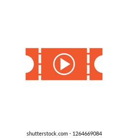 Movie ticket graphic icon design template isolated