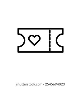 Movie ticket icon logo sign set vector outline