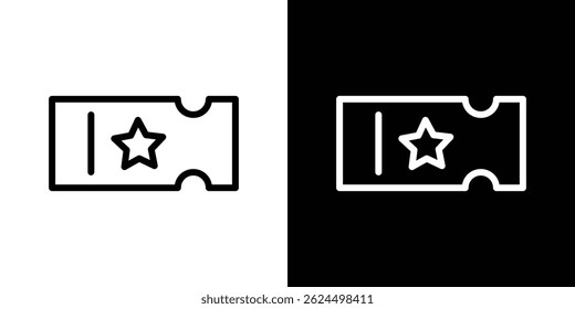 Movie ticket icon. Logotype vector set