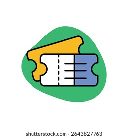 Movie Ticket Icon vector stock illustration