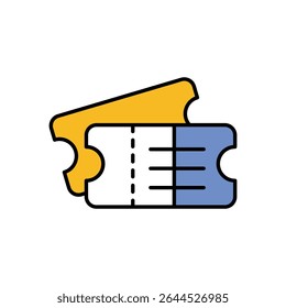 Movie Ticket Icon vector stock illustration