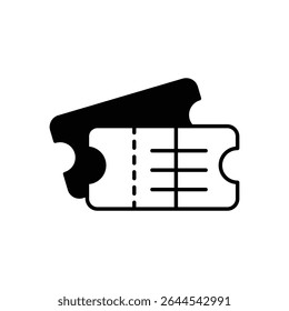 Movie Ticket Icon vector stock illustration
