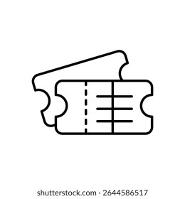 Movie Ticket Icon vector stock illustration