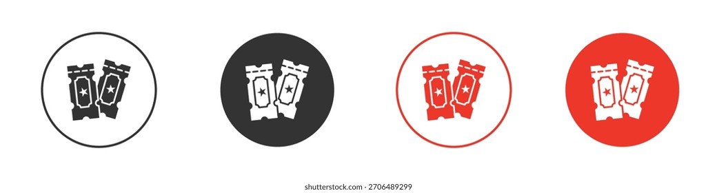 Icono de boleto de película. Diseño de Vector de Web