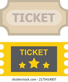 Movie ticket set concept illustration  collection 