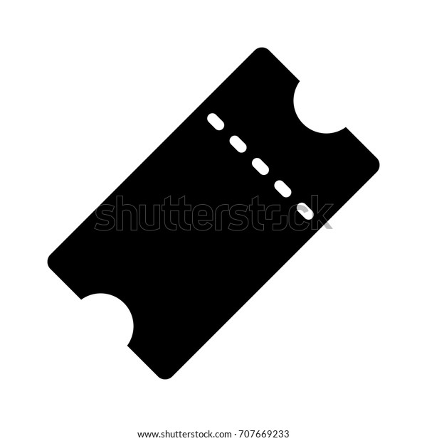 Movie Ticket Stub Theater Admission Perforation Stock Vector (Royalty ...