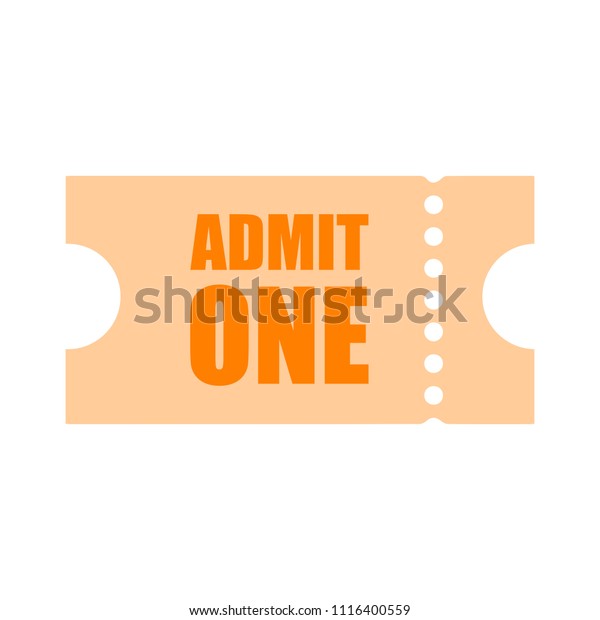 movie ticket. vector Admit one illustration,
admission pass