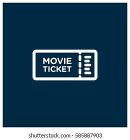 Movie ticket vector icon