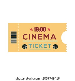 Movie Ticket Yellow Vintage Movie Ticket Stock Vector (Royalty Free ...