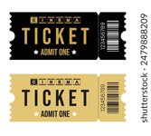 Movie Tickets for Cinema on Vector Format