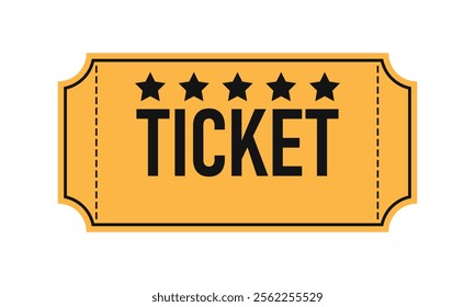 Movie Tickets for Cinema on Vector Format. vintage cinema ticket template. Vector creative concept retro paper cinema ticket. Isolatedn on white background.